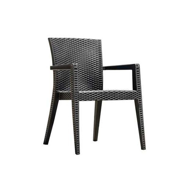 Montana Anthracite Outdoor Stackable Armchair, Set of Four, image 2