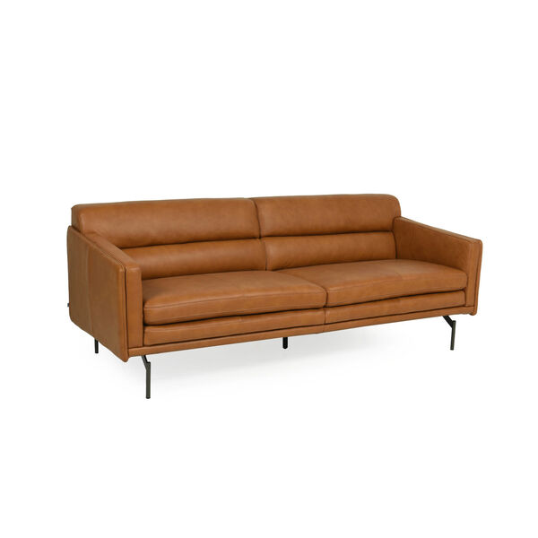 Loring Tan Full Leather Sofa, image 2