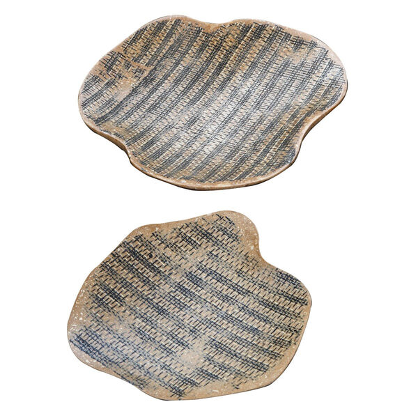 Gypsy Taupe and Natural Terrazzo Trays, Set of 2, image 2
