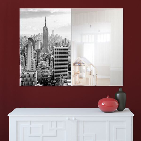 My New York Gray 36 x 48-Inch Rectangular Beveled Wall Mirror, image 5