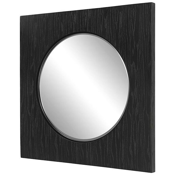 Hillview Black Satin and Natural 40 x 40-Inch Wall Mirror, image 4