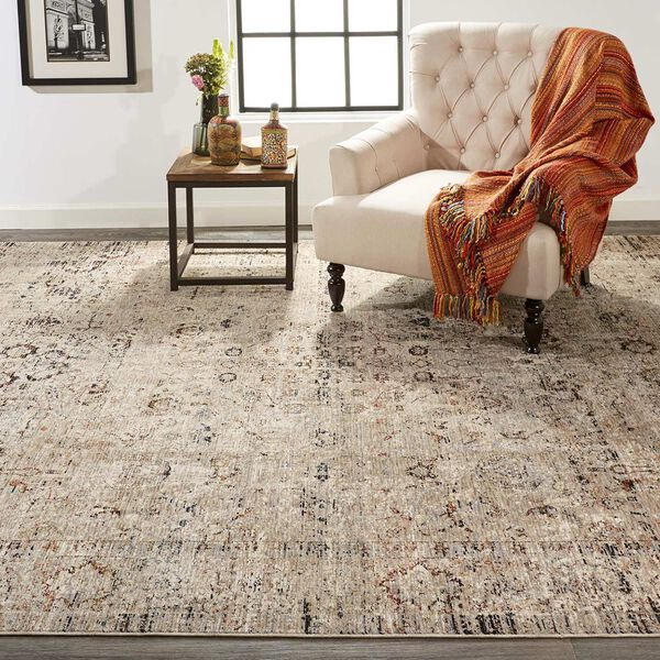 Caprio Taupe Ivory Gray Area Rug, image 3