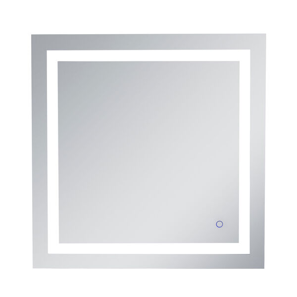 Helios Silver 30 x 30 Inch Aluminum Touchscreen LED Lighted Mirror, image 1