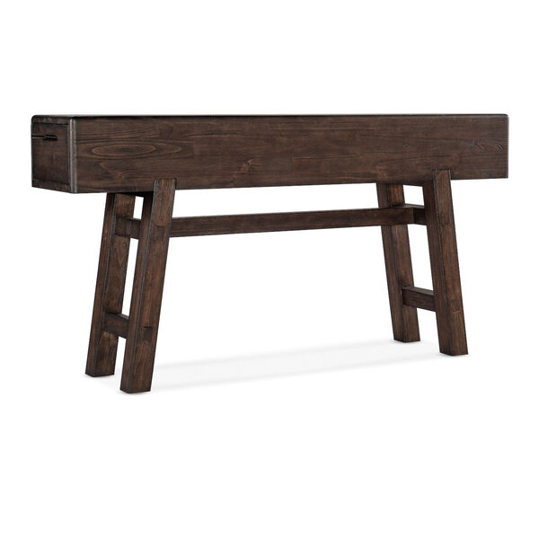 Commerce and Market Dark Wood and Charcoal Pommel Sofa Console, image 1