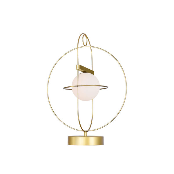 Orbit Medallion Gold 18-Inch LED Table Lamp, image 6