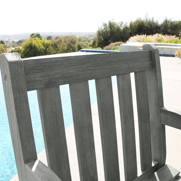 Renaissance Eco-friendly Outdoor Hand-scraped Hardwood Garden Arm Chair, image 4