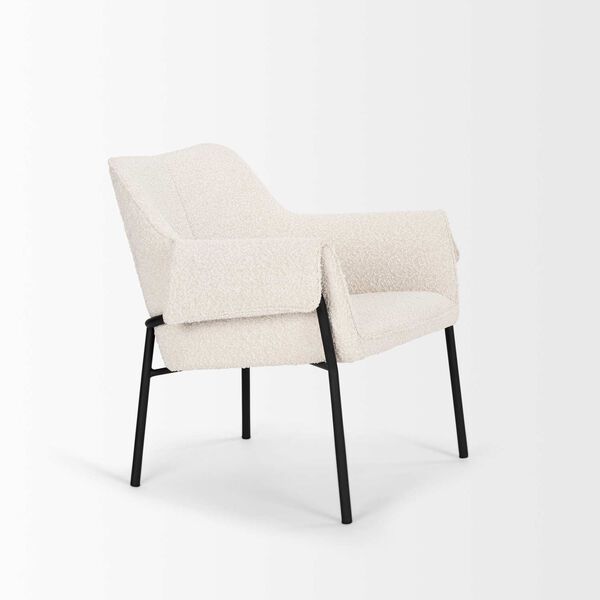 Brently Cream With Boucle Fabric Accent Chair, image 6
