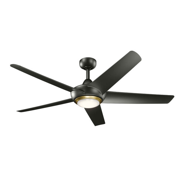Kapono Satin Black 52-Inch LED Ceiling Fan, image 5