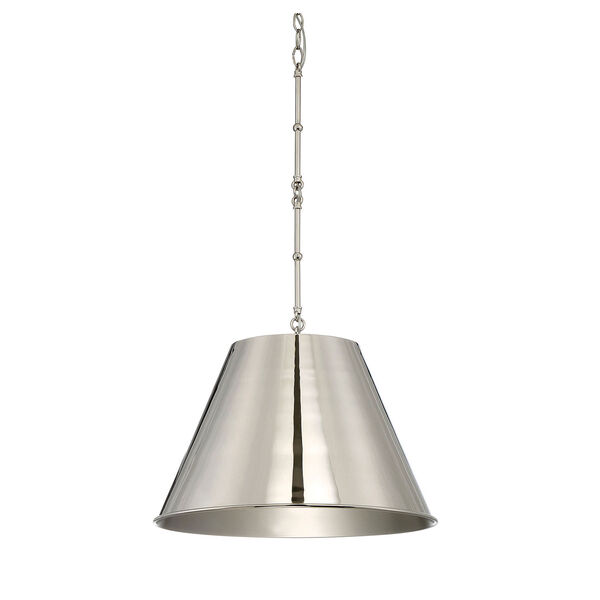 Selby Polished Nickel One-Light Pendant, image 1