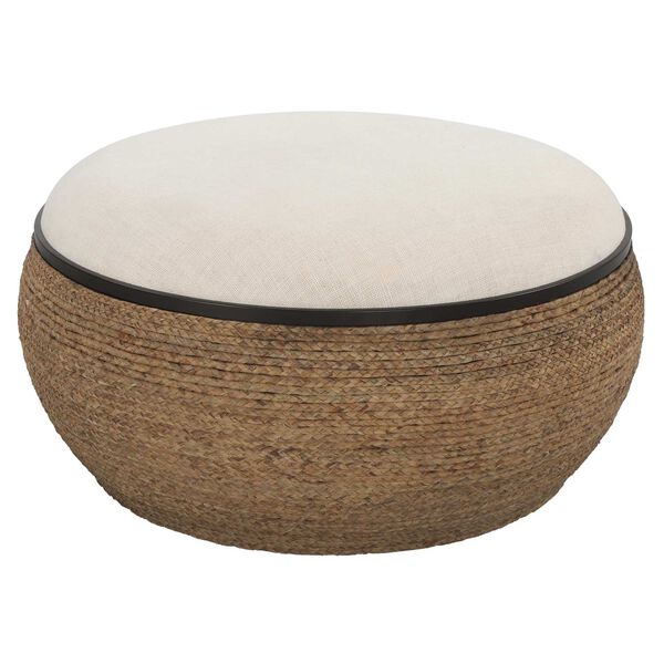 Island Natural and White Storage Coffee Table, image 1