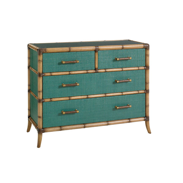 Twin Palms Brown and Teal Pacific Chest, image 1