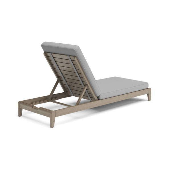 Sustain Rattan and Gray Outdoor Chaise Lounge, image 4