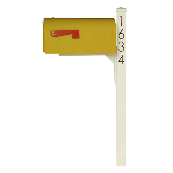 Rigby Yellow Curbside Mailbox and Post, image 4