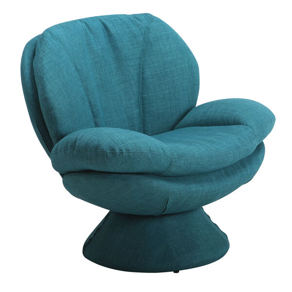 Nicollet Turquoise Fabric Armed Leisure Chair, image 2
