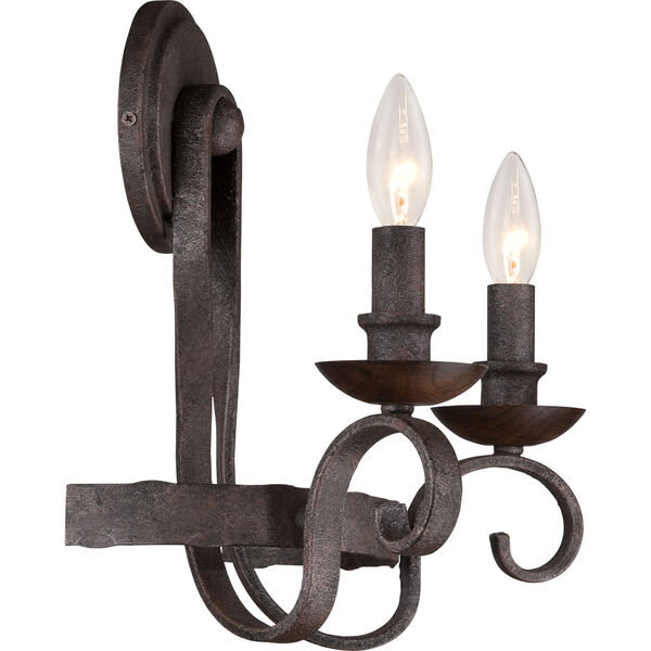Noble Rustic Black Two-Light Wall Sconce, image 4