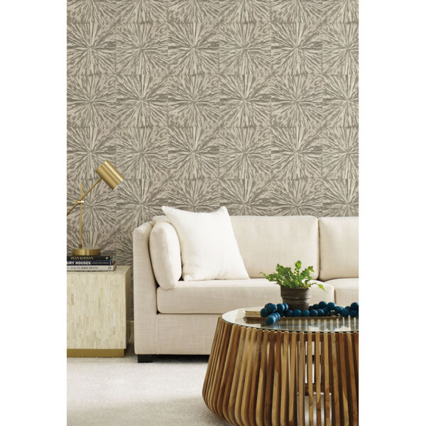 Antonina Vella Elegant Earth Glint Squareburst Geometric Wallpaper, image 1