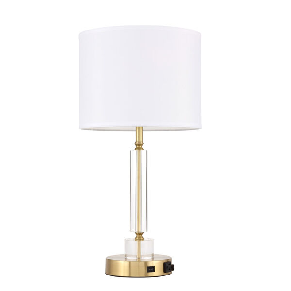 Deco Brushed Brass 13-Inch One-Light Table Lamp, image 5