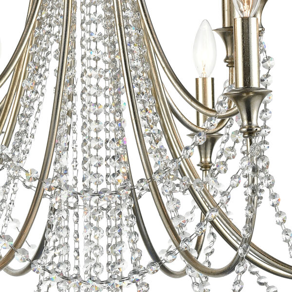 Arcadia Antique Silver 12-Light Chandeliers, image 8