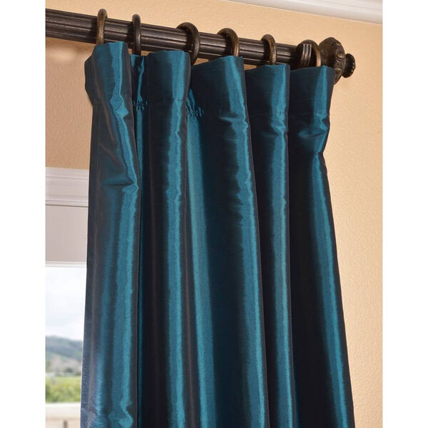 Mediterranean Blackout Faux Silk Taffeta Single Panel Curtain 50 x 96, image 3