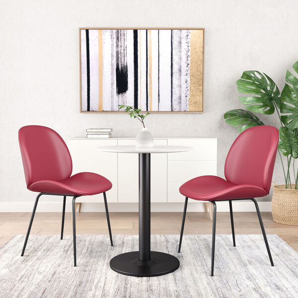 Miles Red and Black Dining Chair, Set of Two, image 2