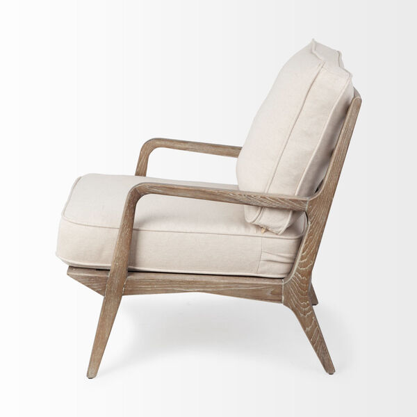 Harman II Off White and Ash Wood Arm Chair, image 4