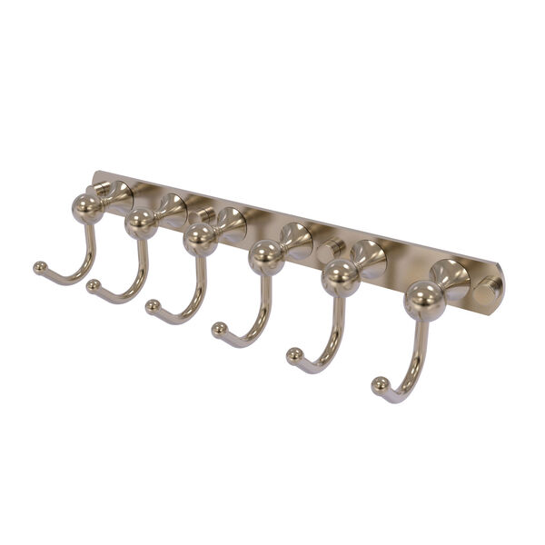 Shadwell Antique Pewter Four-Inch Six-Position Tie and Belt Rack, image 1