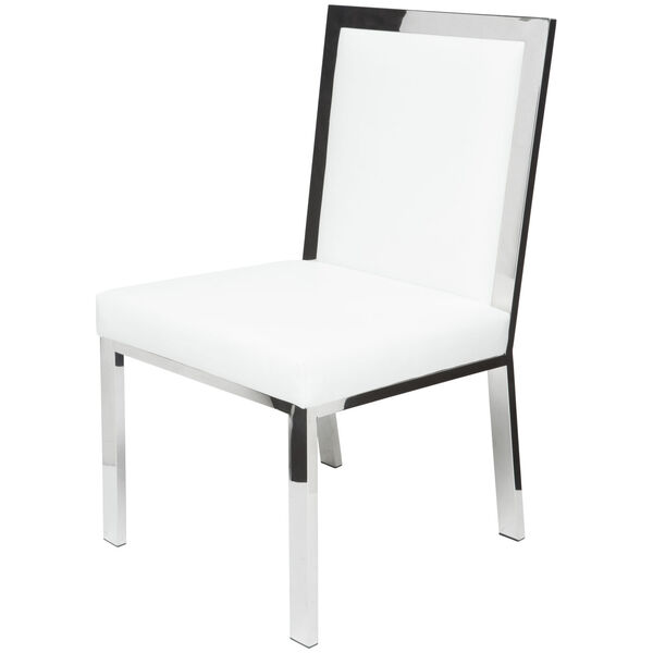Rennes White and Silver Dining Chair, image 4