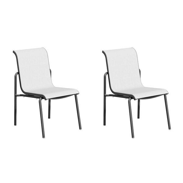 Orso White Black Sling Side Chair , Set of Two, image 1