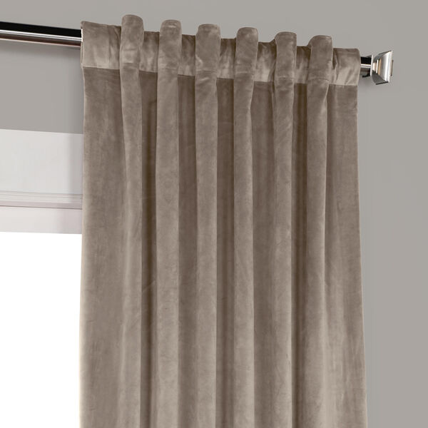Brown 96 x 50 In. Plush Velvet Curtain Single Panel, image 9