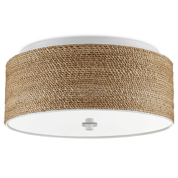 Coulton Sugar White and Natural One-Light Integrated LED Flush Mount, image 2