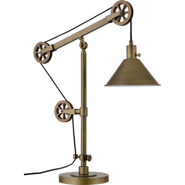 Liberta Plated Antique Brushed Brass One-Light Table Lamp, image 1