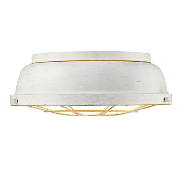 Fulton French White Two-Light Flush Mount with French White Shades, image 1