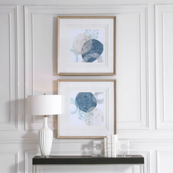 Circlet Gray and Blue Prints, Set of 2, image 1