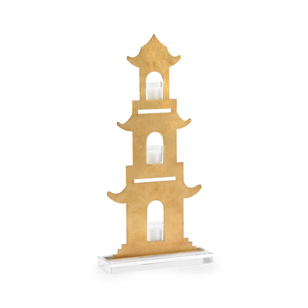 Antique Gold 12-Inch Pagoda, image 1