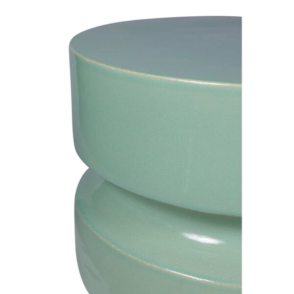 Provenance Signature Ceramic Mint 18-Inch Balance Stool Accent Table, image 4