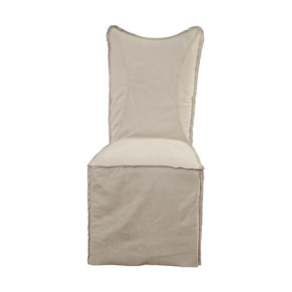 Delroy Ivory Armless Chair, Set of 2, image 1