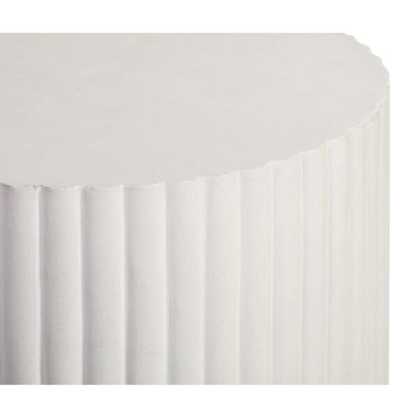 Perpetual Ivory White Scallop Accent Tall Table, image 2