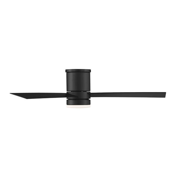 San Francisco Matte Black 52-Inch LED Smart Indoor Outdoor Hugger Ceiling Fan, image 3