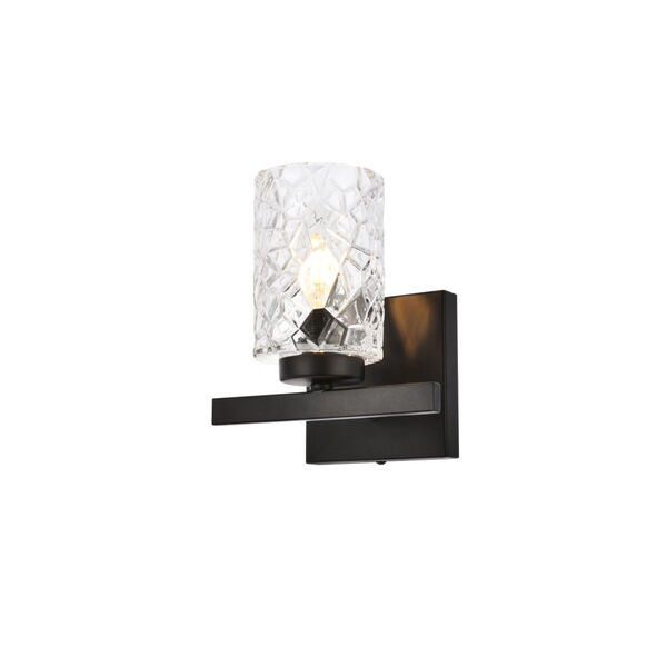 Cassie Black and Clear Shade One-Light Bath Vanity, image 3