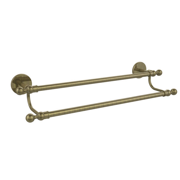 Skyline Collection 24 Inch Double Towel Bar, Antique Brass, image 1