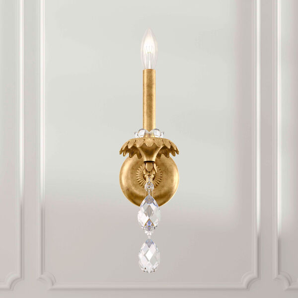 Helenia Heirloom Gold One-Light Sconce with Clear Heritage Crystal, image 2