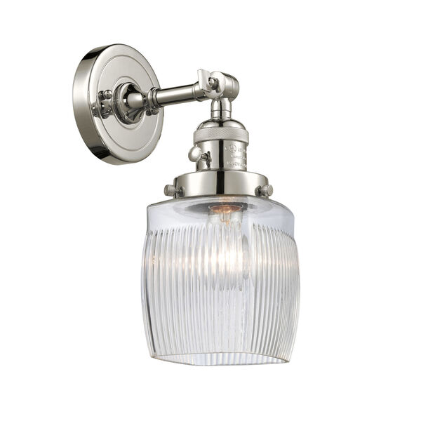 Colton Polished Nickel One-Light Wall Sconce, image 1