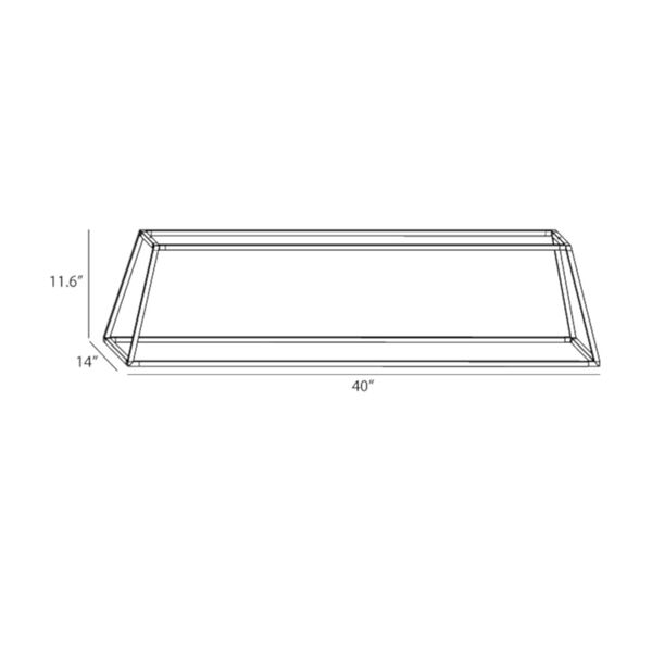 Z-Bar Matte White 40-Inch Soft Warm LED Rectangle Pendant, image 6