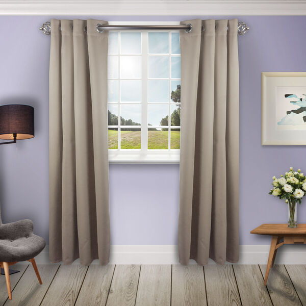 Beige 52 W x 96 H In. Blackout Curtain, image 1