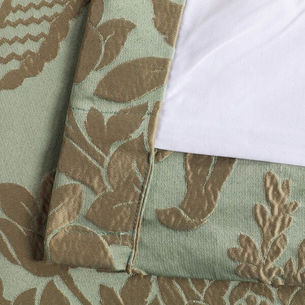 Magdelena Jade and Gold Faux Silk Jacquard Curtain-SAMPLE SWATCH ONLY, image 5