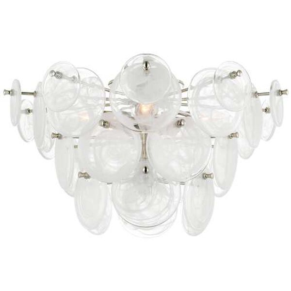 Loire Polished Nickel Five-Light Large Tiered Flush Mount by AERIN, image 1
