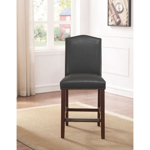 Carteret Gray Faux Leather Counter Stool, image 3