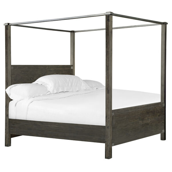 Abington Poster Bed in Weathered Charcoal - Queen, image 1