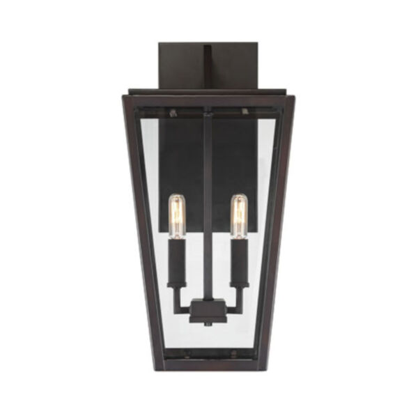Uptown English Bronze Two-Light Outdoor Wall Sconce, image 1