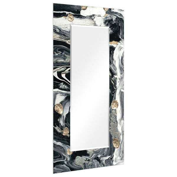 Ebony and Ivory Black 72 x 36-Inch Rectangular Beveled Floor Mirror, image 2